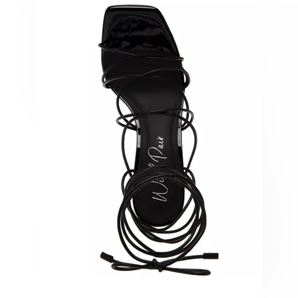Wild Pair Black Eross Lace-Up High Heel - Picture 4 of 8